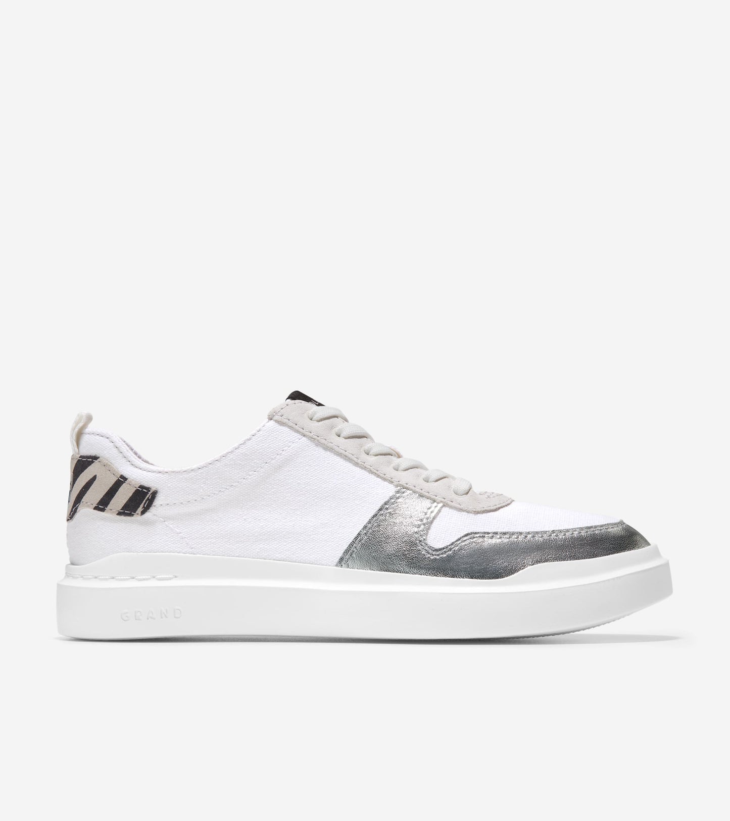 W23376:OPTIC WHITE / PRINTED ZEBRA / SILVER / OPTIC WHITE OS