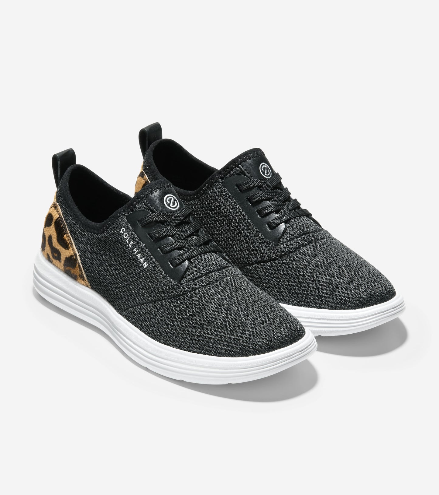 W23314:BLACK KNIT / MOD LEOPARD PRINTED LEATHER / CH GOLD / OPTIC WHITE MIDSOLE