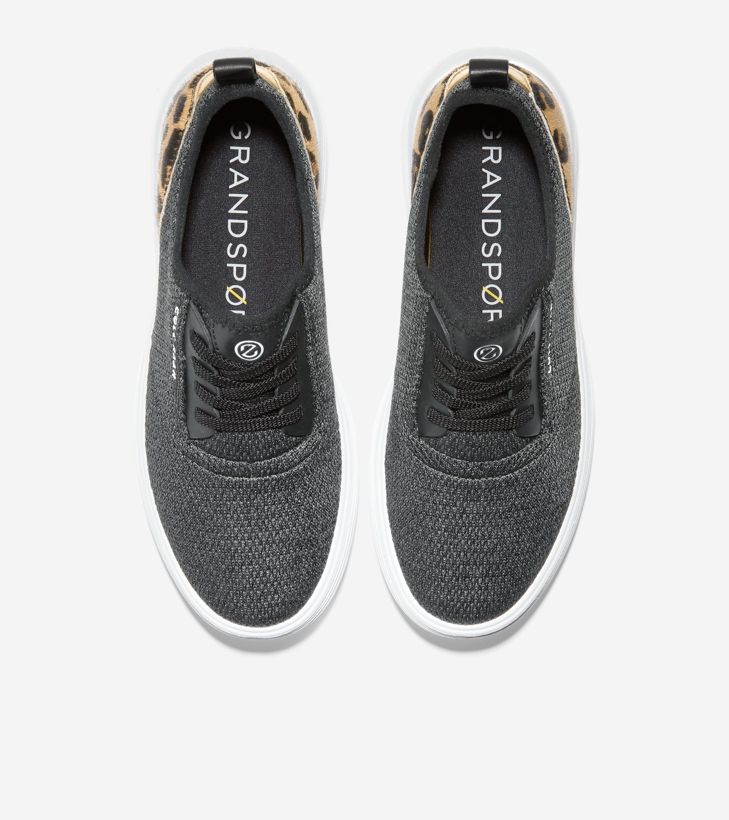 W23314:BLACK KNIT / MOD LEOPARD PRINTED LEATHER / CH GOLD / OPTIC WHITE MIDSOLE