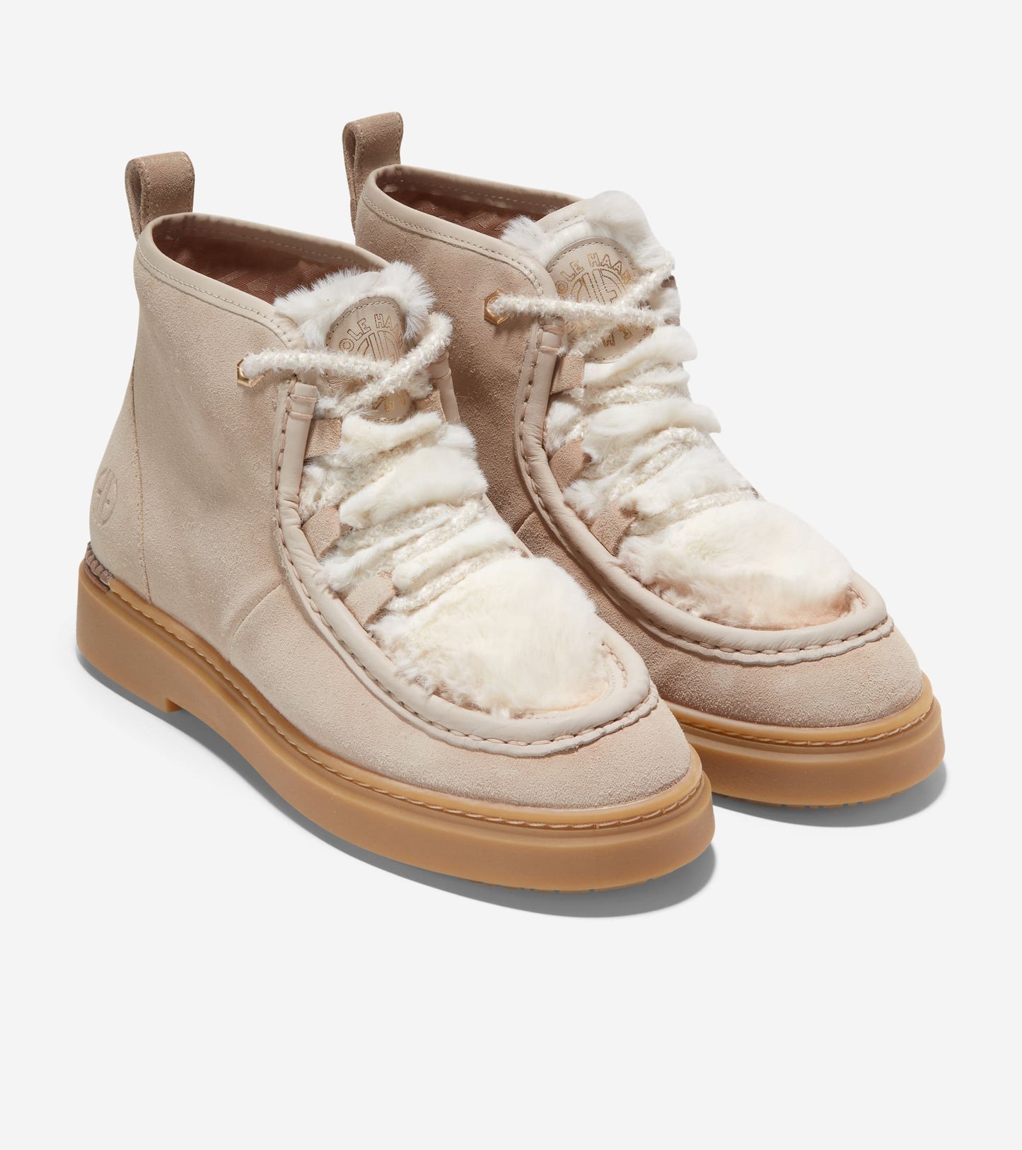 W28156:ANGORA WP SUEDE/NATURAL SHEARLING