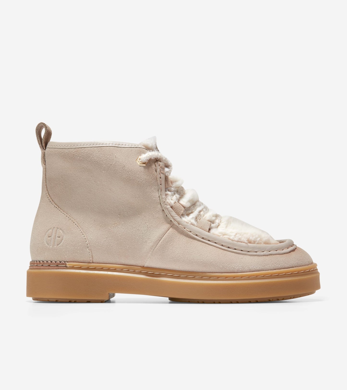 W28156:ANGORA WP SUEDE/NATURAL SHEARLING