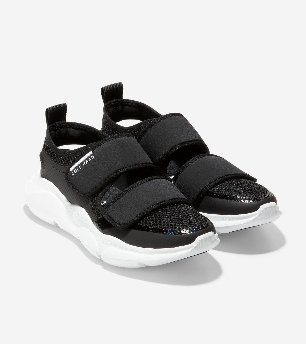 W22765:BLACK MESH / BLACK MESH STRAPS / METALLIC TPU / BRIGHT WHITE MIDSOLE