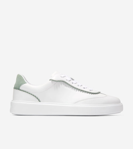 W36229:WHITE LEATHER / LILY PAD SUEDE