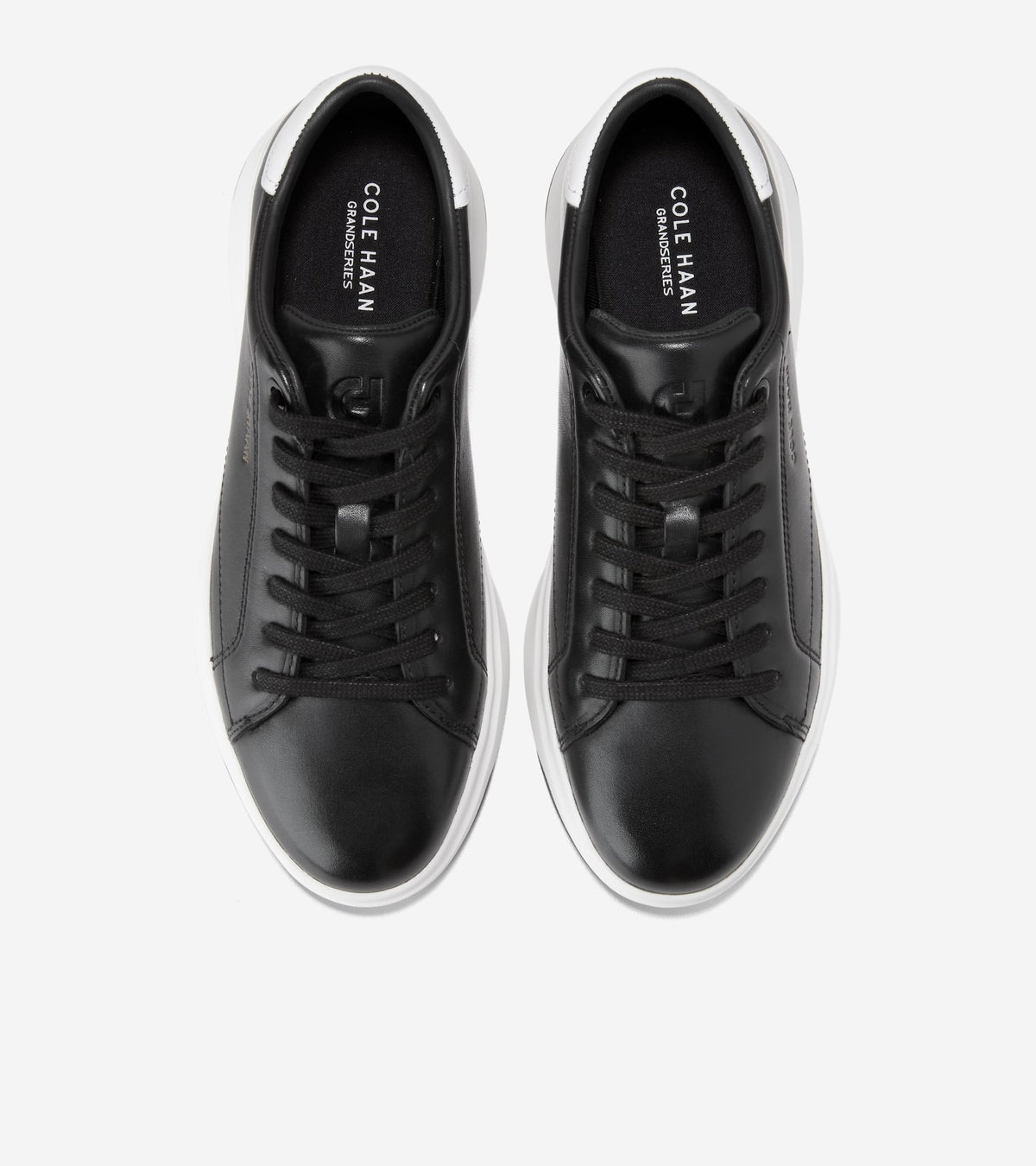 W35499:BLACK/WHITE LEATHER